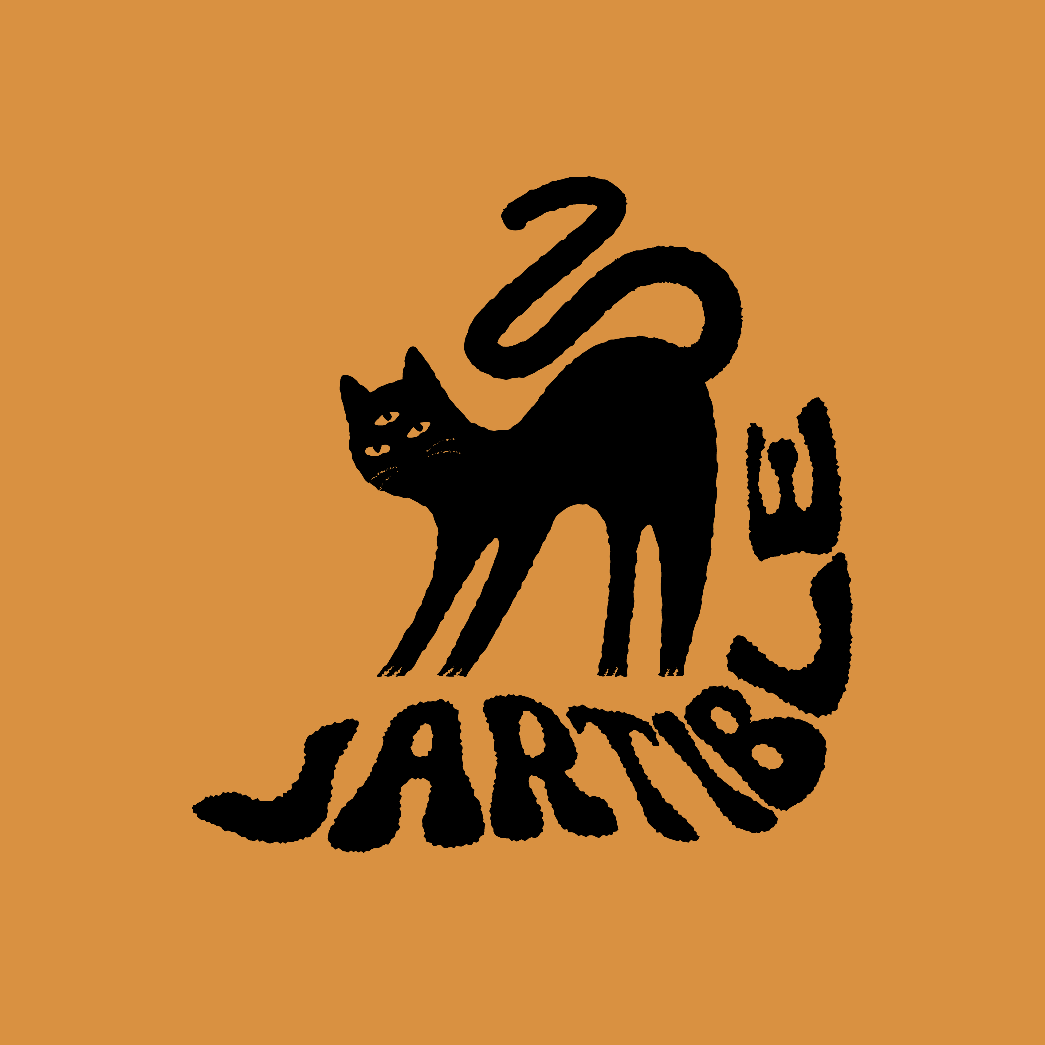 Diseño de gato negro con 3 ojos de la marca Jartible.